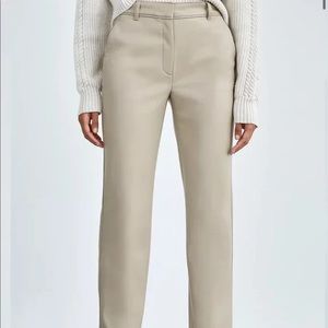 Aritzia Babaton Command Leather Pant - Light Taupe - Size 2 - Never Worn